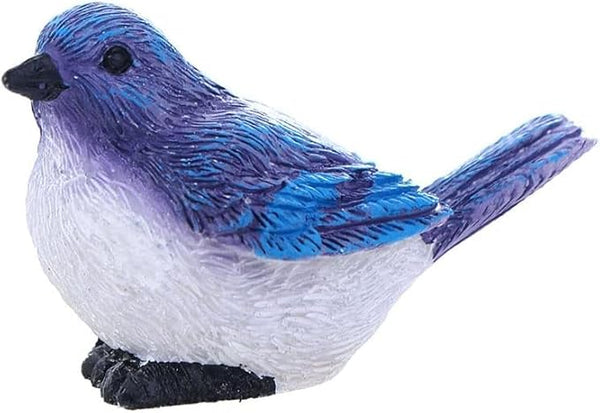 Blue Cute Mini Bird Decorative Fairy Garden Miniatures, Resin Crafts DIY Succulent Plant Bonsai Figurines Garden Decorations Accessories Outdoor Statues for decorating tabletops, terraces, lawns