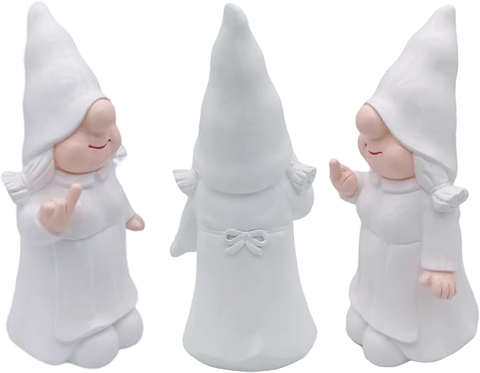 MINICAR Gnome Statue Lady, Funny Outdoor Garden Yard Lawn Sculpture Decoration Home Decor Naughty Gifts, 6.3 Inch Tall