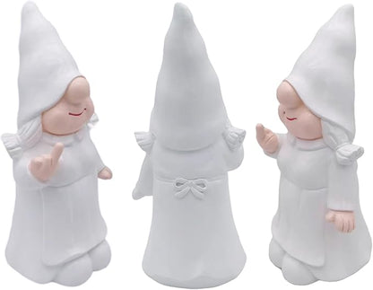 MINICAR Gnome Statue Lady, Funny Outdoor Garden Yard Lawn Sculpture Decoration Home Decor Naughty Gifts, 6.3 Inch Tall