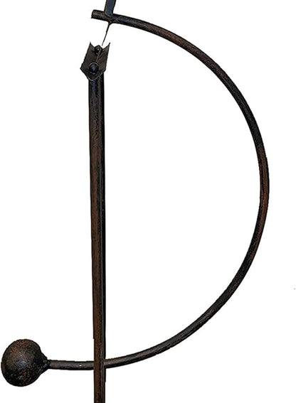 Esschert Design ZYCT815 Steampunk Owl in Flight Rocker Outdoor Garden Yard Landscaping Metal Stake Multicolored Statue w/Industrial Accents