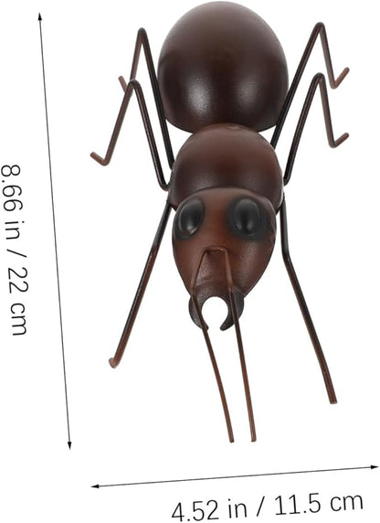 Toyvian 1pc Iron Ant Statue Figurine for Garden and Balcony Decoration Creative Ant Design Garden Ornament for Outdoor Spaces Craft for Lawn and Patio Decor