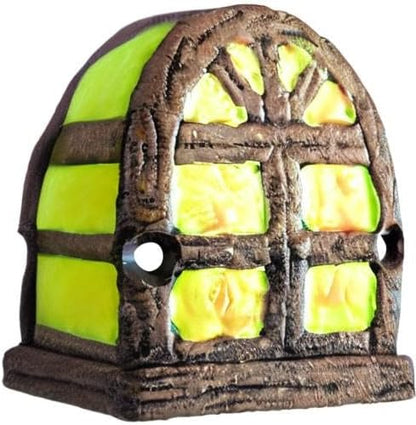 Lulu Decor 100% Cast Iron Miniature Fairy Door + 2 Windows with Glow in Dark Paint, Garden Ornament for Bottom of Trees (8 inches)