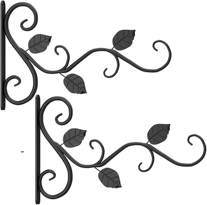 Kaxich 2 Pack Hanging Plant Hook, Metal Plant Bracket Wall Hooks Wall Mount Plant Hangers Indoor for Plants, Lanterns, Pot, Wind Chimes, Planter and Hanging Baskets