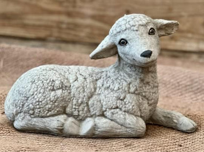 Realistic Lamb Handmade Religious Statue Outdoor Sculpture Garden Ornament Sheep Concrete Figure