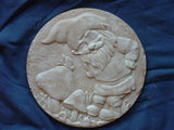 Gnome with Butterfly Plastic Craft Mold use with Concrete or Cement to Make Stepping Stones 1150