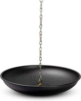 Monarch Rain Chains Rain Chain Basin – 12 Inch Hand Hammered Anchor Bowl for Gutters, Matte Black Decorative Anchoring Basin for Outside, Garden, Lawn & Patio Water Feature, Downspout Catcher Basins