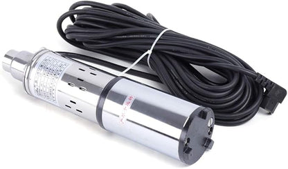 Deep Well Submersible Pump DC 48V 280W Electric Solar Powered Water Pump, 4.2 GPM Flow, 197ft Lift, Farm Ranch Irrigation Submersible Bore Hole Deep Well Pump