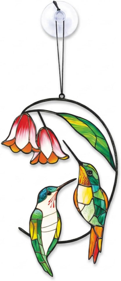 Hummingbird Gifts for Women, Hummingbird Sun Catcher for Window Hanging, Mothers Day for Mom Grandma Bird Lovers, Spring Suncatcher Garden Decor for Indoor Outdoor Windows(6)