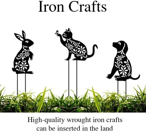 Hollowed-Out Courtyard Iron Decorative Art Garden Statue Decoration, Outdoor Farmhouse Passage Lawn Decoration Hollow Decorative Piles