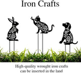 Hollowed-Out Courtyard Iron Decorative Art Garden Statue Decoration, Outdoor Farmhouse Passage Lawn Decoration Hollow Decorative Piles