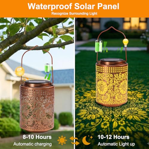 Sunflower Solar Lantern Outdoor - Garden Light Gift