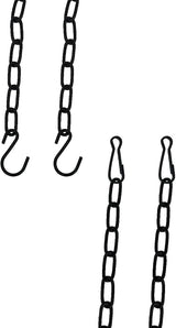 Black Hanging Plant Chains Kit, 10-Inch Adjustable Plant Hangers with Hooks for Hanging Baskets, Bird Feeders, Wind Chimes, Planters and Porch Signs 2Pack