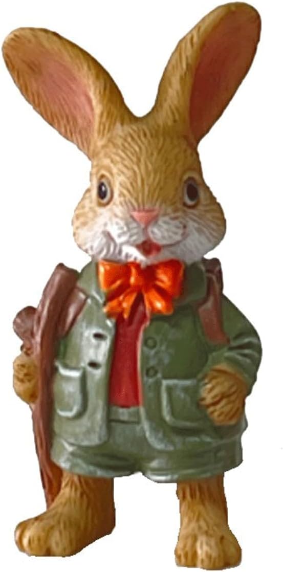 Garden Statues Resin Outdoor Rabbit Figurines Easter Bunny Garden Statue Cute Mini Bunny Figurine Sculpture Yard Animal Statues Yard Ornaments Decor