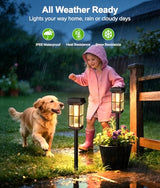 Solar Pathway Lights - 12 Pack, Waterproof, 2 Modes