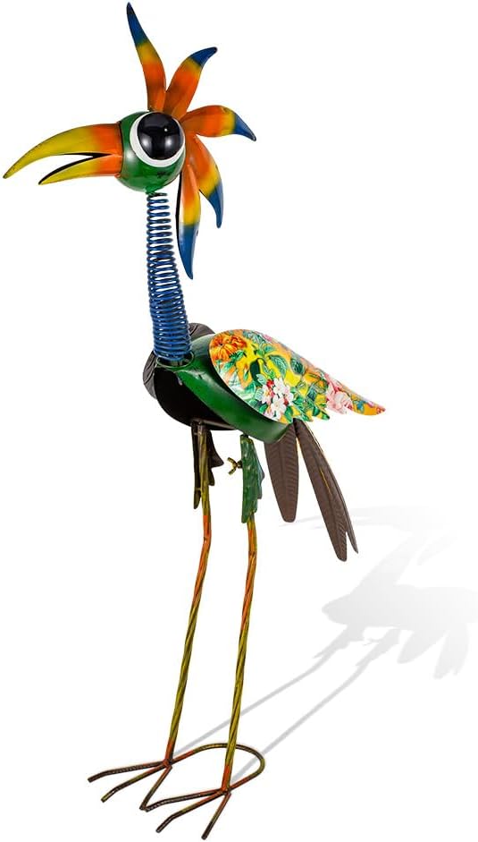 Metal Bird Sculpture,35" Bird Decor Yard Statue Decorations Outdoor,Funny Sculpture for Patio, Lawn, Backyard,Housewarming Gift for Mom, Friends