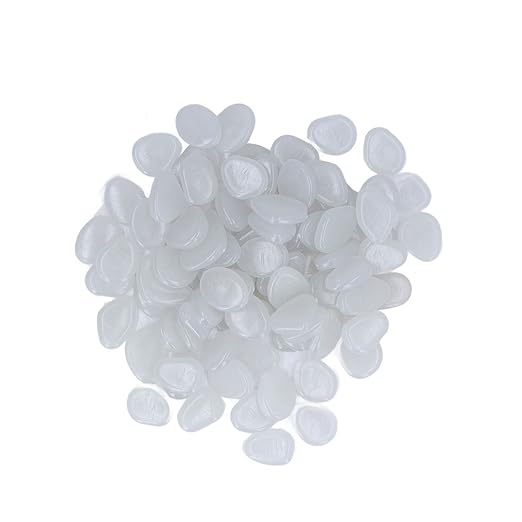 Outdoor Luminous STO Colorful e Luminous or K Garden Courtyard Waly Garden Trails 100 Bag Color Mixed,Garden Decoration Decorative Step STO (White)