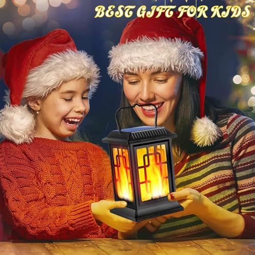 Solar Lantern - Outdoor Flickering Flame Hanging Light