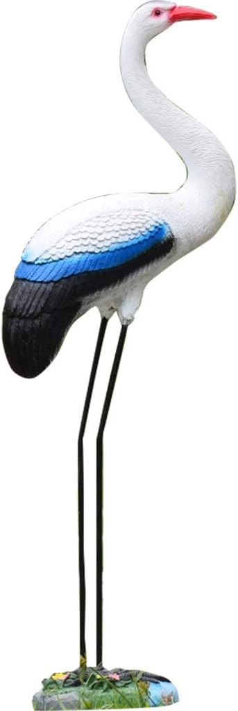 Garden Statue Animal Sculpture Outdoor Decor Gift Outdoor Statues Outdoor Garden Simulation Animal Sculpture Figurine Crane Statue Garden Courtyard Animal Decoration(22 * 9 * 63cm)