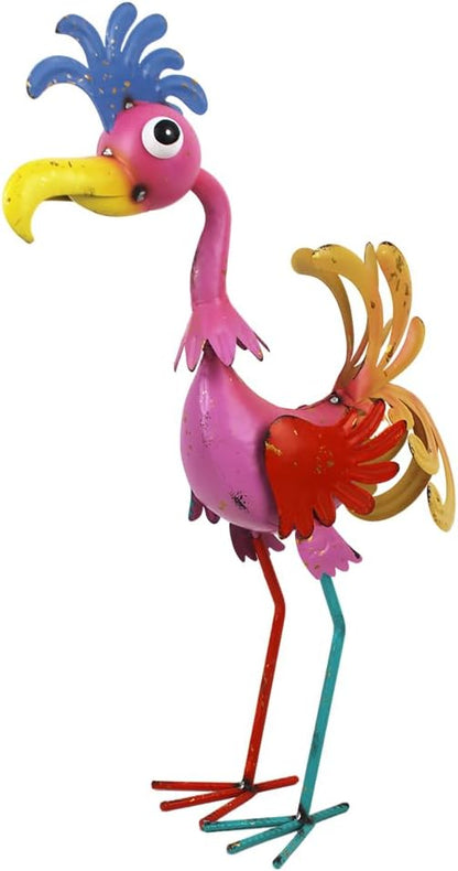 20'' Tall Metal Rooster Statue, Funny Rooster Sculpture Garden Decor, Metal Yard Art for Farmhouse, Lawn, Garden