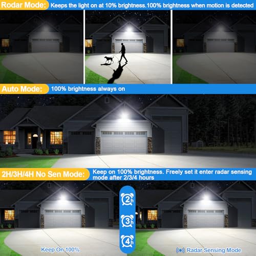 Bootee Solar Street Lights Outdoor-Motion Sensor Security Lights 6 Pack