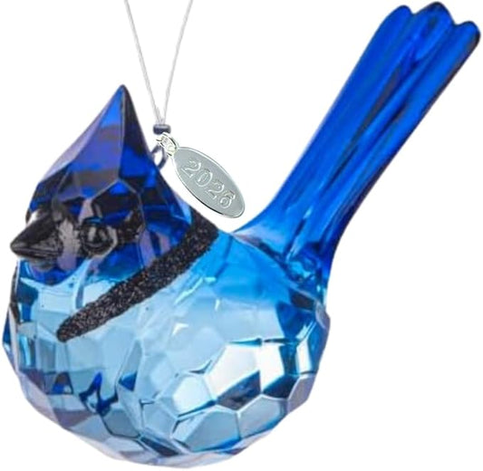 Birdwatcher Gift, Stunning Blue Jay Sparkling Suncatcher, Acrylic Ornament - A Perfect Bird Gift with 2026 Charm & Suction Cup - Stunning Acrylic Bird Suncatcher, Blue Jay Car Charm