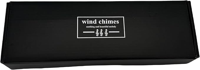 26 Inch Black Wind Chimes for Outside, Soft Tone Metal Wind Chimes for Garden Decor, Small to Medium Outdoor Chimes for Patio, Balcony, Housewarming Gift