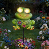 Solar Frog Pathway Lights - LED Blinking Eyes, IP65 Waterproof