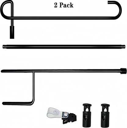 Garden Flag Pole Stand Holder,Akeydeco 2 Pack Garden Flags for Outside with Flag Stopper and Clip Waterproof Powder-Coated Paint for Flag Pole Holder for Outside House,Yard Flags for Outside
