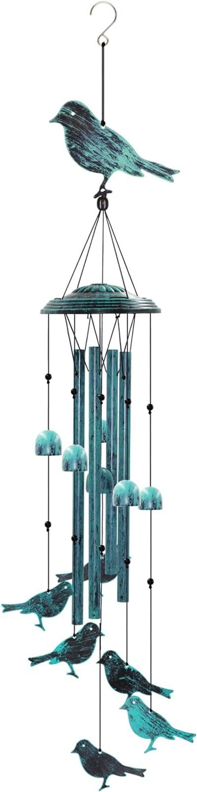 Askhald Bird Wind Chimes for Outside Windchimes Outdoors with 6 Wind Bells Hanging Decor for Patio Garden Porch Backyard Birthday Thanksgiving Christmas for Mom Grandma Nana