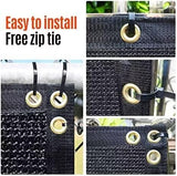 180GSM 5ft x 25ft Fence Privacy Screen Heavy Duty Fence Cover Garden Wall Backyard Black