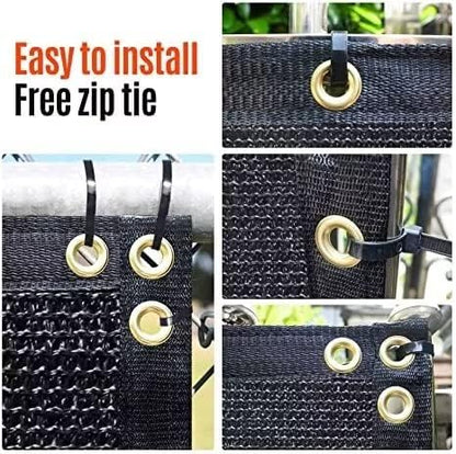 180GSM 4ft x 25ft Fence Privacy Screen Heavy Duty Fence Cover Garden Wall Backyard Black