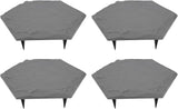 4Pcs Large Stepping Stones,Outdoor Stepping Stones with 24pcs Ground Stakes,Outside Flooring Pavers Decorative for Garden Yard Lawn Pathway Walk Way (Grey)
