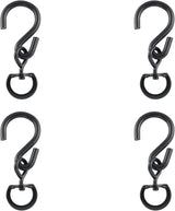 4pcs Swivel Plant Hanger Hooks Black Metal Outdoor Hanging Brackets Swivel Hooks for Hanging Plants Wind Chimes Bird Feeder
