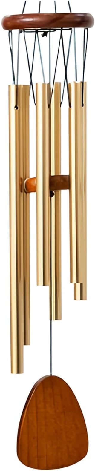 kathson Classic Wind Chimes for Outside, Memorial Windchimes for Loss of Loved One, Outdoor Deep Tone Aluminum Gift Wind Chime for Garden, Patio, Yard Zen Decoration, Gold