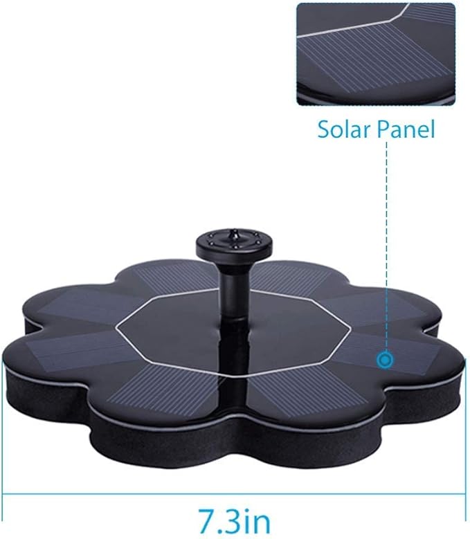 Qualife Solar Water Fountains Outdoor, Solar Powered Fountain Pump for Bird Bath,1.6W Solar Pond Fountain Pump for Garden Decor,Birdbath Pond Pool .