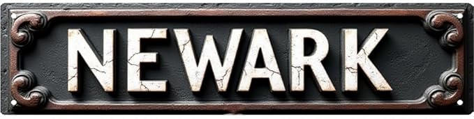 Funny Kitchen Tin Signs 16x4 Inches Newark Vintage Design - Ideal for Kitchen, Dining Room & Patio | Unique Metal Kitchen Sign