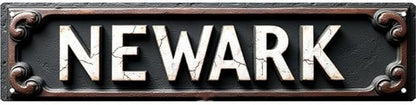 Funny Kitchen Tin Signs 16x4 Inches Newark Vintage Design - Ideal for Kitchen, Dining Room & Patio | Unique Metal Kitchen Sign