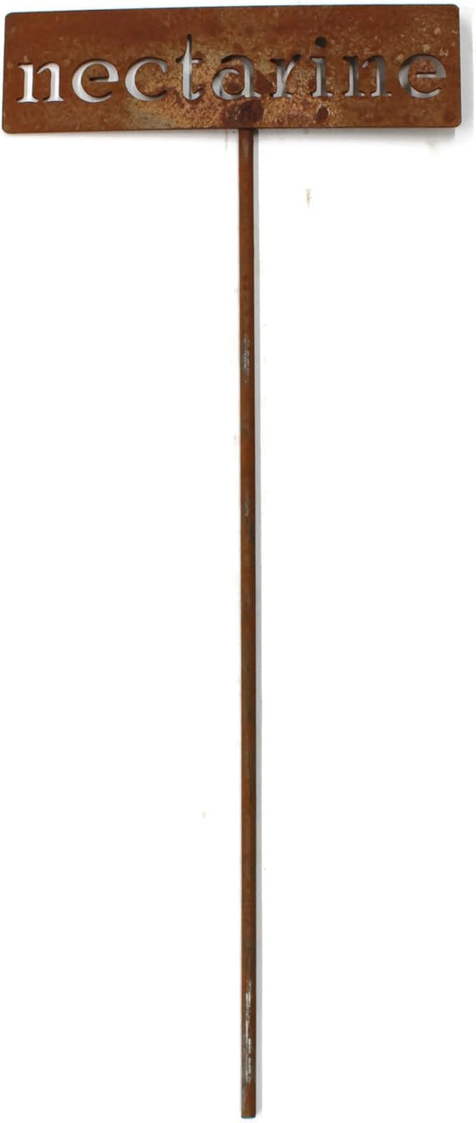 Classic Metal Garden Markers 19 Inches Tall (nectarine, Naturally Rusted)