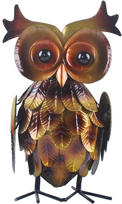 Owl Statue Creative Owl Sculpture Garden Decoration Metal Yard Art for Yard Outdoor Decoration