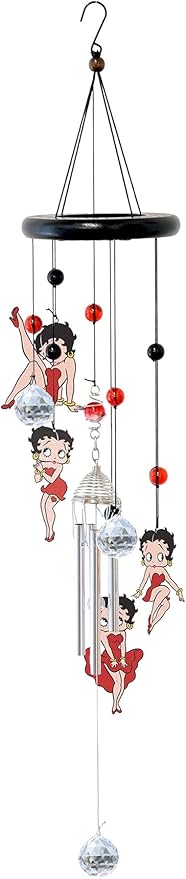 Spoontiques Betty Boop Wind Chime - Outdoor Garden Décor - Decorative Chimes for Yard, Garden, Backyard and Patio Decoration