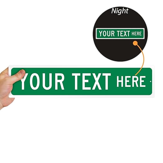 SmartSign Green Custom Street Sign - 4" x 18", Aluminum, Reflective Option, Personalize Your Own Street Sign, Outdoor Metal Sign for Home, Office, Decor, Room, USA-Made