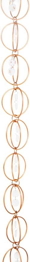 Trademark Innovations 8.5' Copper Colored Rain Chain for Gutter Downspout