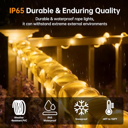 Solar String Lights - 66ft 200 LED Warm White