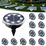 Solar Ground Lights - Cool White, 12 Pack