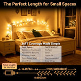 300 LED Warm White String Lights - 36FT Waterproof with Remote & Timer