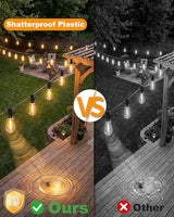 Outdoor String Lights 54FT - ST38 Waterproof Connectable