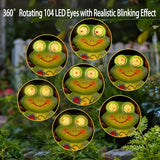 Solar Frog Pathway Lights - LED Blinking Eyes, IP65 Waterproof