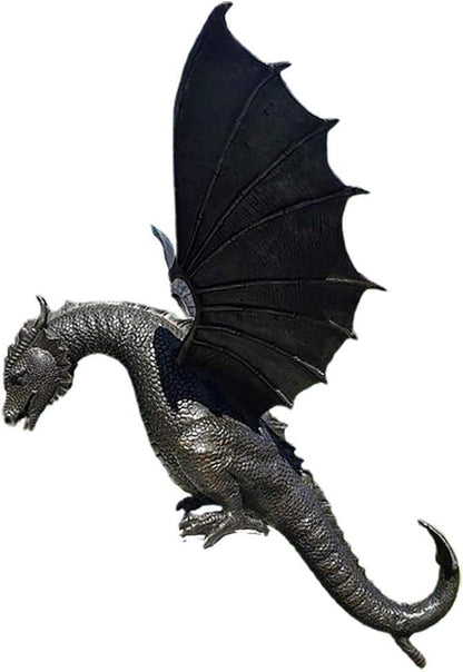 ADSE Garden Dragon Statue Fountain Dragon Ornament Resin Water Feature Sculpture for Home Garden Decoration