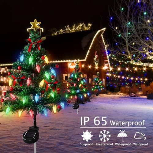 Solar Christmas Tree - Waterproof 2Pack