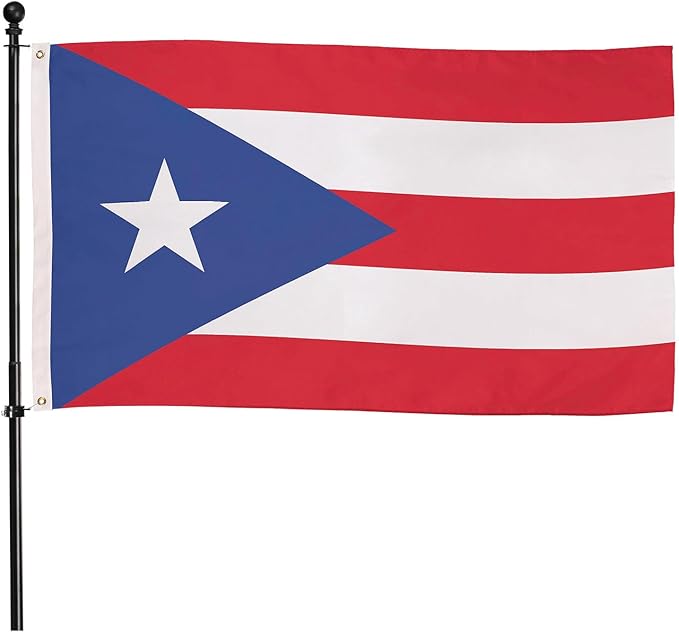Evergreen Puerto Rico Flag 3x5 flag Outdoor Double Sided, PR Light Blue Pureto Rico Flags for Outside with Grommets, 3-Ply Banners for Garden Patio, Indoor Flag for Wall Decor, Works with Standard Estate Flag Poles
